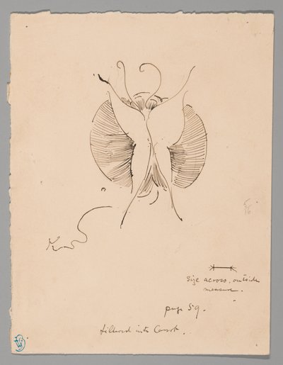 Sommerfugl (recto); Fragment af sommerfugl (verso) af James McNeill Whistler