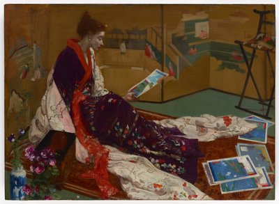 Caprice i lilla og guld: The Golden Screen af James Abbott McNeill Whistler