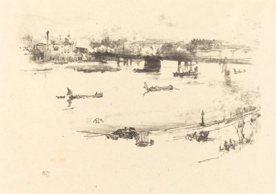 Charing Cross Railway Bridge af James Abbott McNeill Whistler