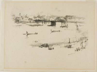 Charing Cross Railway Bridge af James Abbott McNeill Whistler
