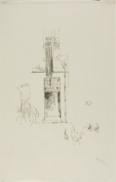Haner og høns, Hôtel Colbert af James Abbott McNeill Whistler