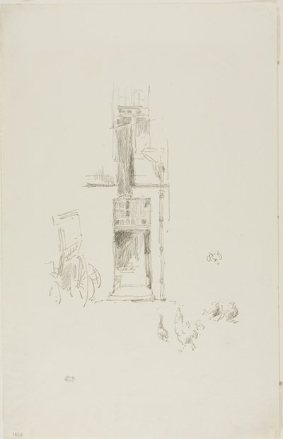 Haner og høns, Hôtel Colbert af James Abbott McNeill Whistler