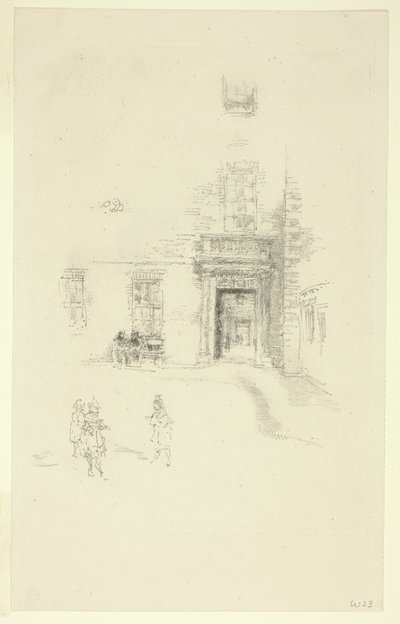 Courtyard, Chelsea Hospital af James Abbott McNeill Whistler
