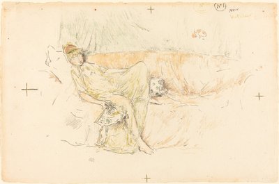 Draperet figur, liggende af James Abbott McNeill Whistler