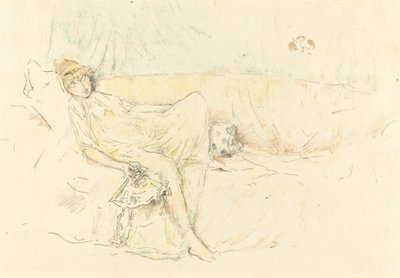 Draperet figur, liggende af James Abbott McNeill Whistler