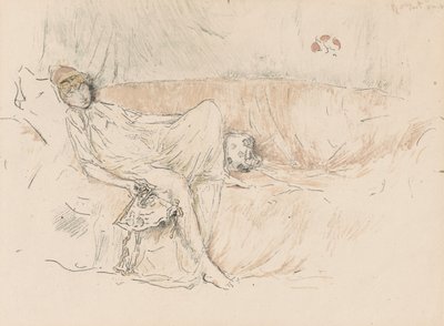 Draperet figur, liggende af James Abbott McNeill Whistler