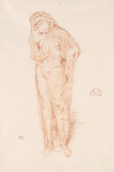 Draperet figur, stående af James Abbott McNeill Whistler
