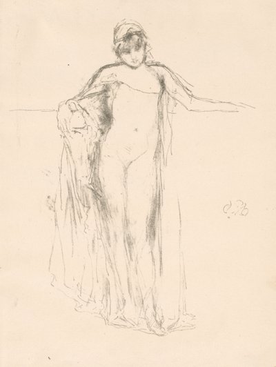Draperet model, stående af James McNeill Whistler