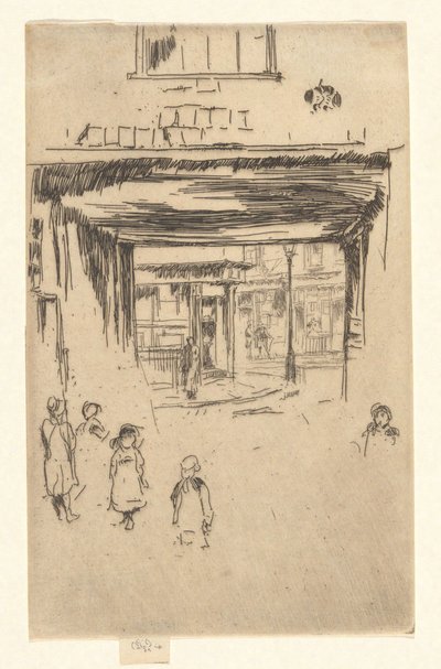 Drury Lane, fra det andet Venedig-sæt (Et sæt på seksogtyve raderinger) af James McNeill Whistler