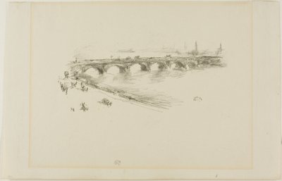 Aften, Little Waterloo Bridge af James Abbott McNeill Whistler