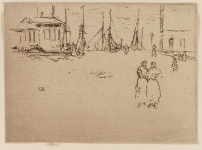 Fiskekaj, Oostende af James Abbott McNeill Whistler