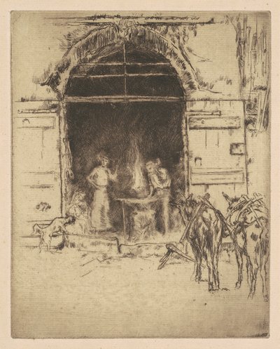 Flaming Forge af James Abbott McNeill Whistler