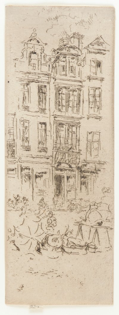 Blomstermarked, Bruxelles af James Abbott McNeill Whistler