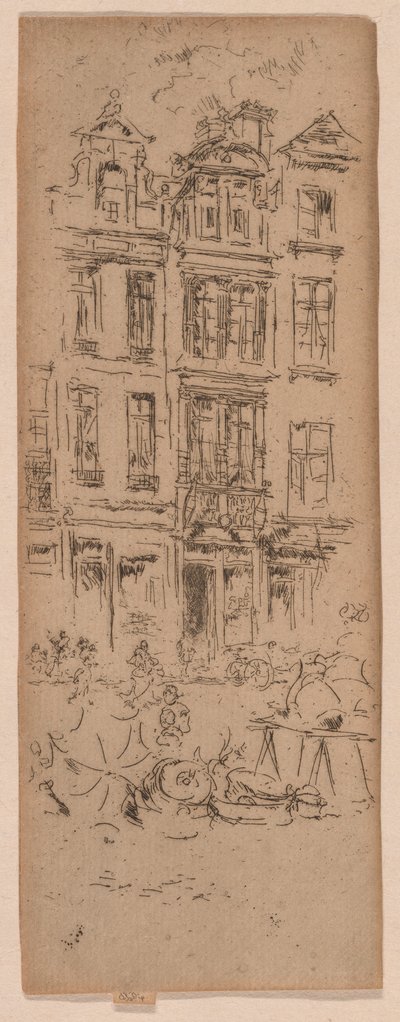 Blomstermarked, Bruxelles af James Abbott McNeill Whistler