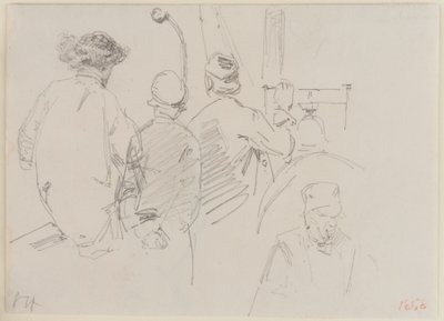 Fire mænd ombord på en båd af James Abbott McNeill Whistler