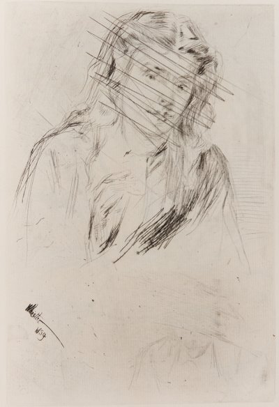 Fumettes bøjede hoved af James Abbott McNeill Whistler