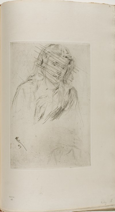 Fumettes bøjede hoved af James McNeill Whistler