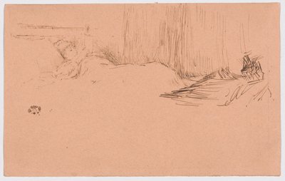 Pige læser i sengen af James McNeill Whistler