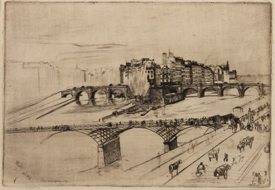 Isle of the City, Paris af James Abbott McNeill Whistler