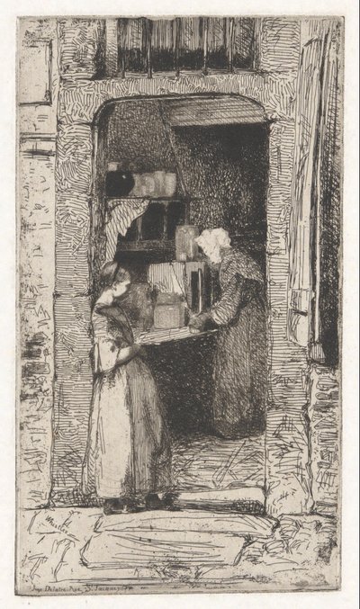 La Marchande de Moutarde (Sennepssælgeren), fra det franske sæt (Douze Eaux-Fortes d af James Abbott McNeill Whistler