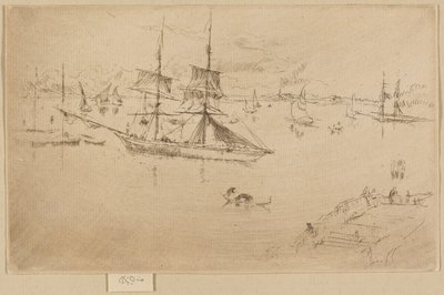 Lagune - middag af James Abbott McNeill Whistler