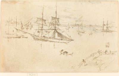 Lagune: Middag af James Abbott McNeill Whistler