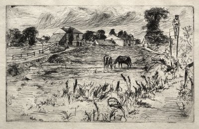 Landskab med hesten af James McNeill Whistler