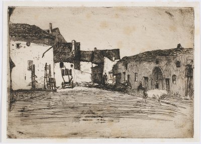 Liverdun. En af de tolv ætsninger fra naturen af James Abbott McNeill Whistler