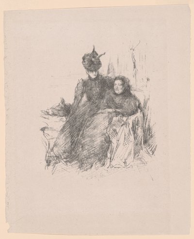 Mor og datter [La Mère Malade] af James McNeill Whistler