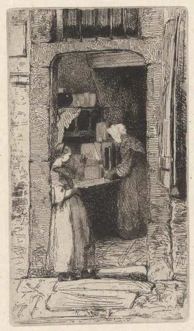 Mustard Woman, en af tolv raderinger fra naturen af James Abbott McNeill Whistler