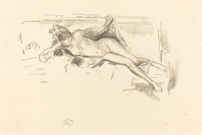 Nøgenmodel, liggende af James Abbott McNeill Whistler