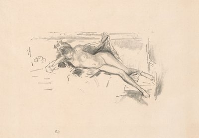 Nøgenmodel, liggende af James Abbott McNeill Whistler
