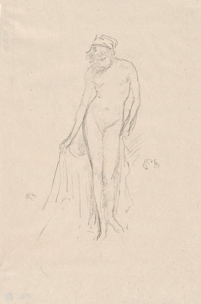 Nøgenmodel, stående af James Abbott McNeill Whistler