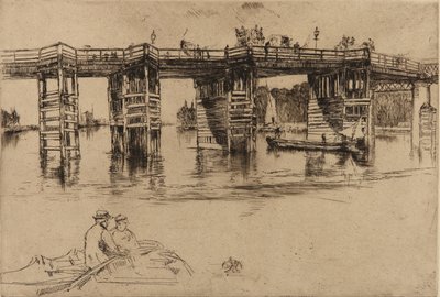 Den gamle Putney Bridge af James Abbott McNeill Whistler