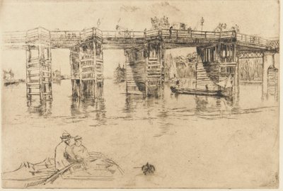 Den gamle Putney Bridge af James Abbott McNeill Whistler