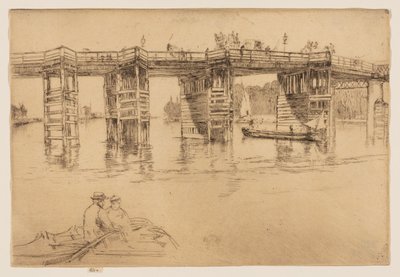 Den gamle Putney Bridge af James Abbott McNeill Whistler