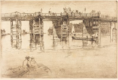 Den gamle Putney Bridge af James McNeill Whistler