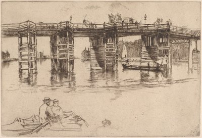 Den gamle Putney Bridge af James McNeill Whistler