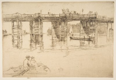 Den gamle Putney Bridge af James McNeill Whistler