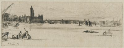 Old Westminster Bridge af James Abbott McNeill Whistler