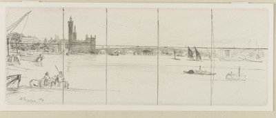 Old Westminster Bridge af James Abbott McNeill Whistler