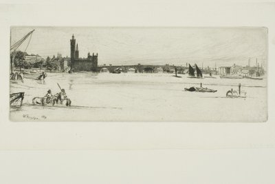 Old Westminster Bridge af James Abbott McNeill Whistler