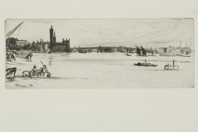 Old Westminster Bridge af James Abbott McNeill Whistler