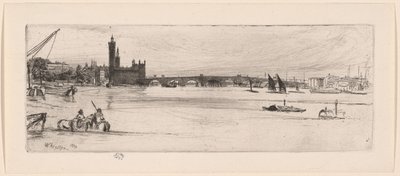 Old Westminster Bridge af James Abbott McNeill Whistler