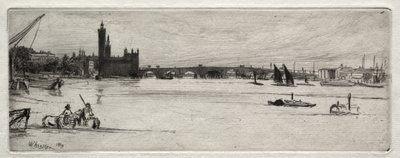 Den gamle Westminster Bridge af James McNeill Whistler
