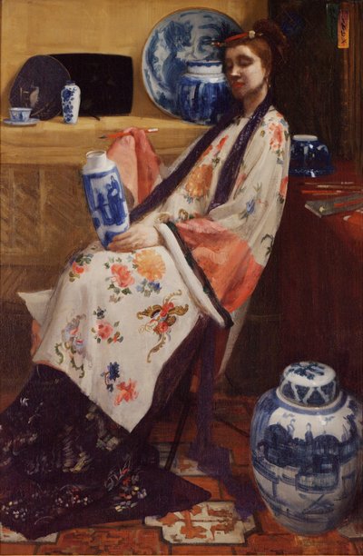 Lilla og rosa: Lange Leizen med de seks mærker af James McNeill Whistler