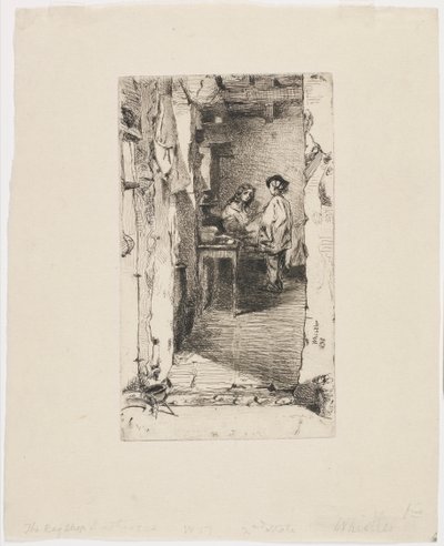 Rag Pickers, Mouffetard District, Paris af James Abbott McNeill Whistler