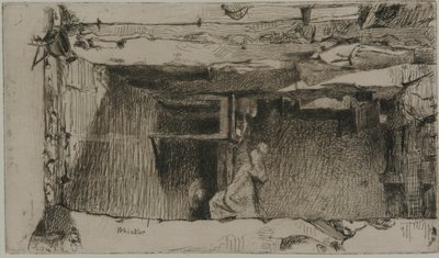 Rag Pickers, Mouffetard District, Paris af James Abbott McNeill Whistler