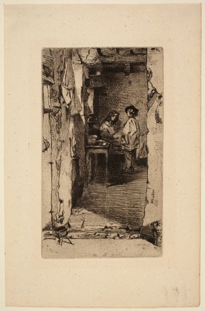 Kludeindsamlere, Quartier Mouffetard, Paris af James McNeill Whistler