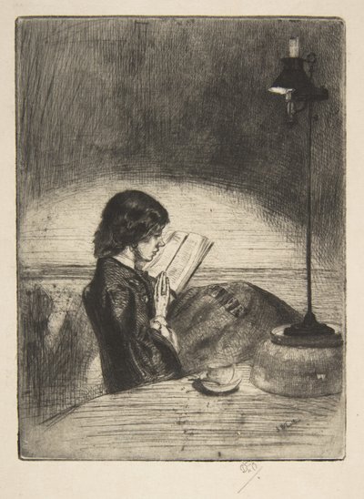 Læsning ved lampelys af James McNeill Whistler